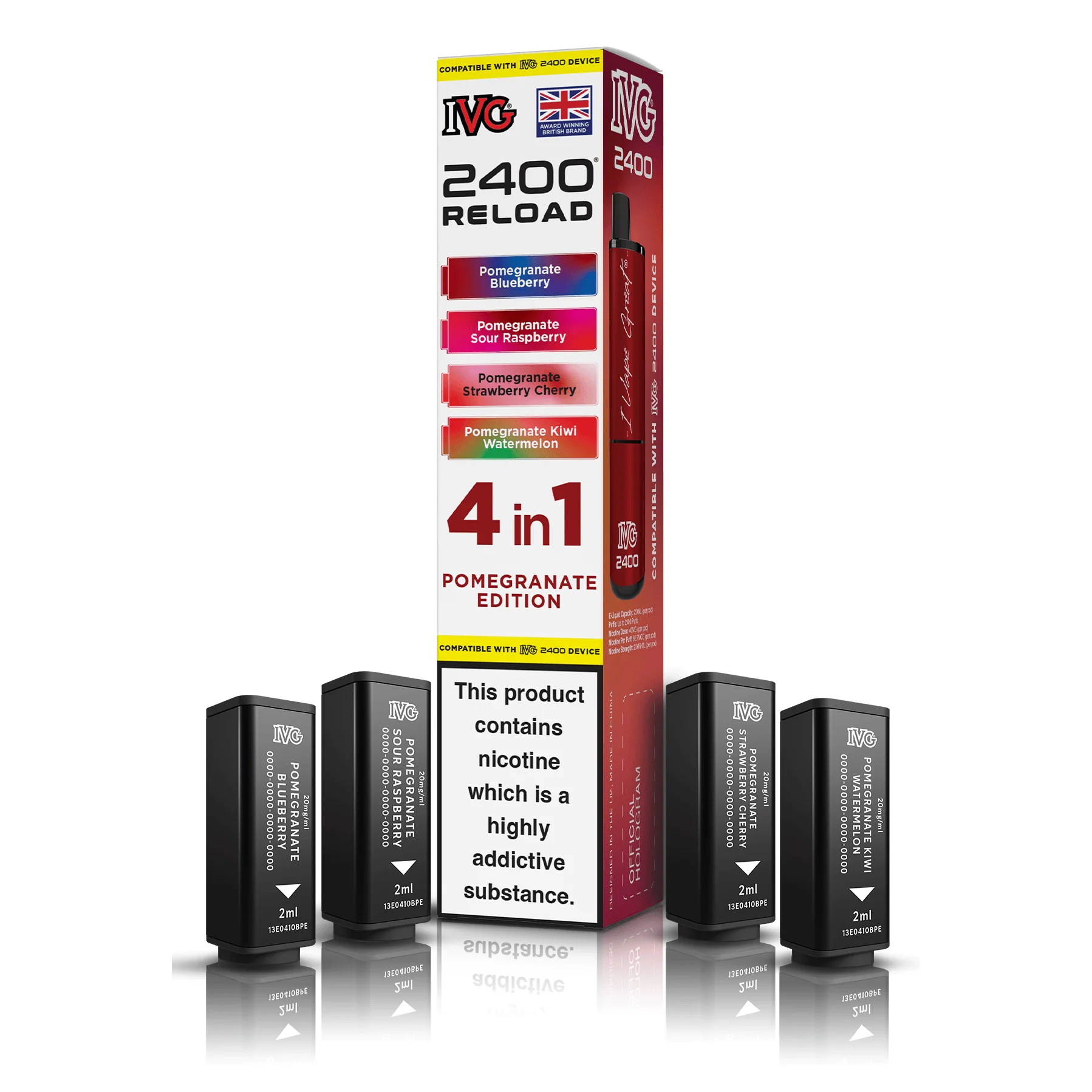 IVG 2400 4-in-1 Pomegranate Edition Reload Pods