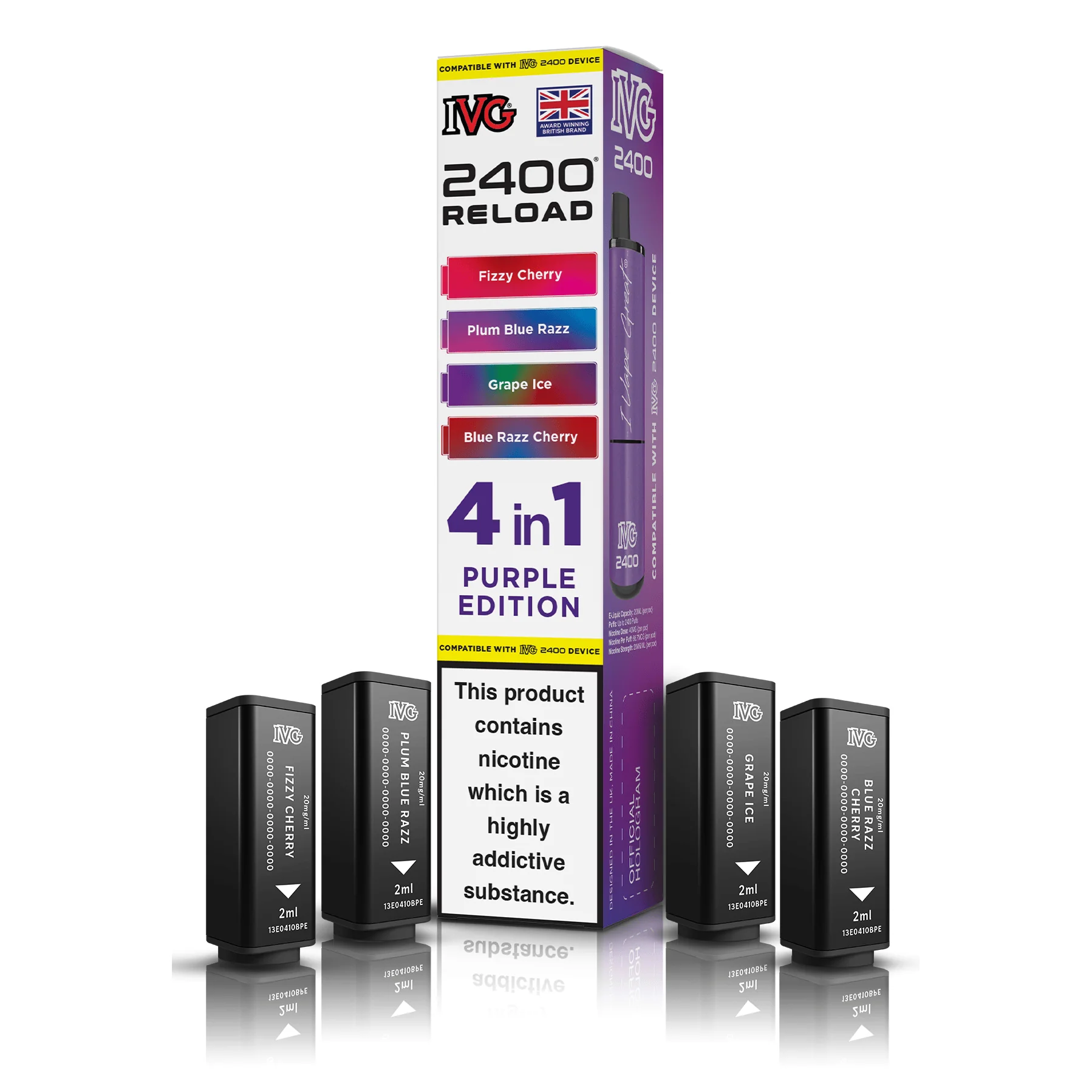 IVG 2400 4-in-1 Purple Edition Reload Pods