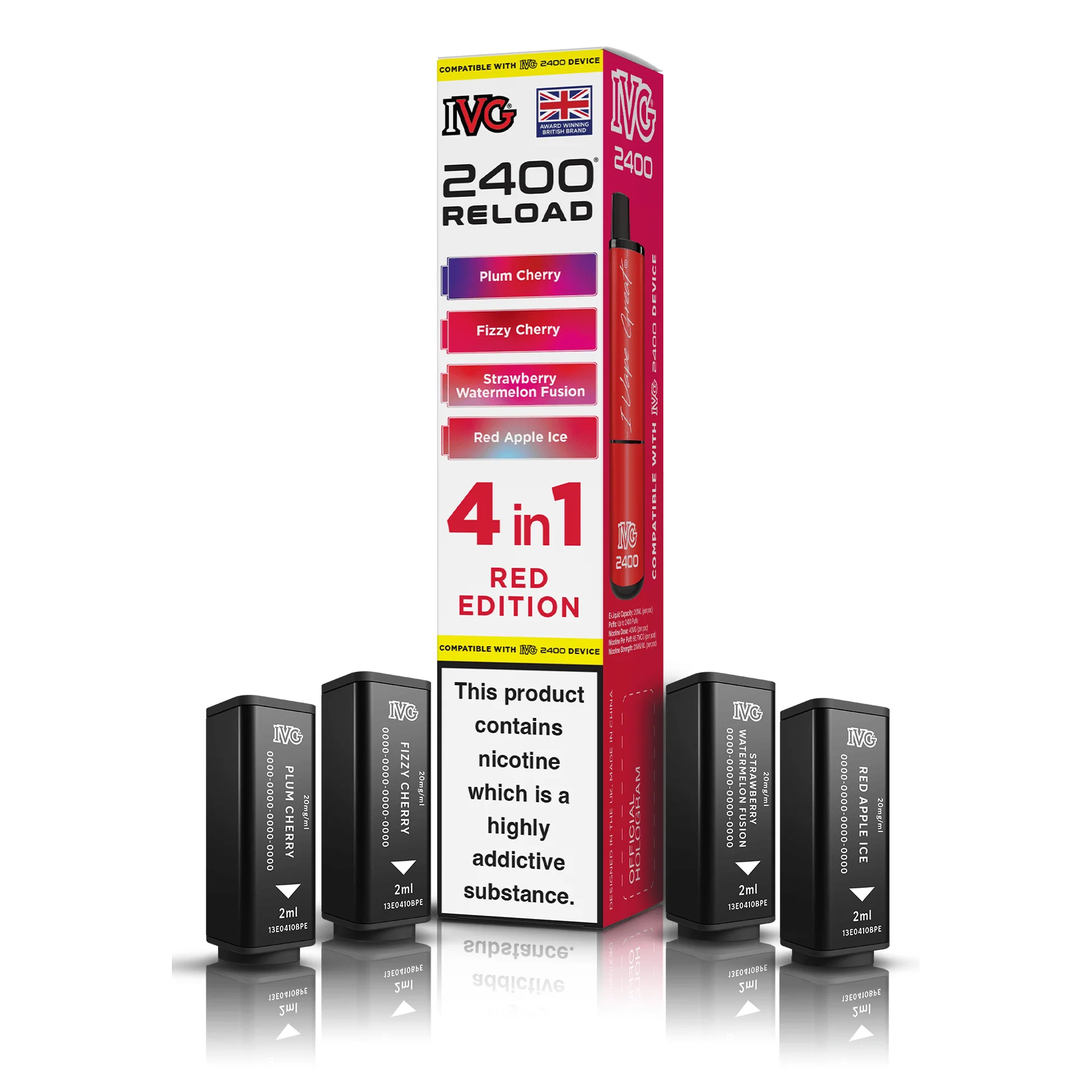 IVG 2400 4-in-1 Red Edition Reload Pods
