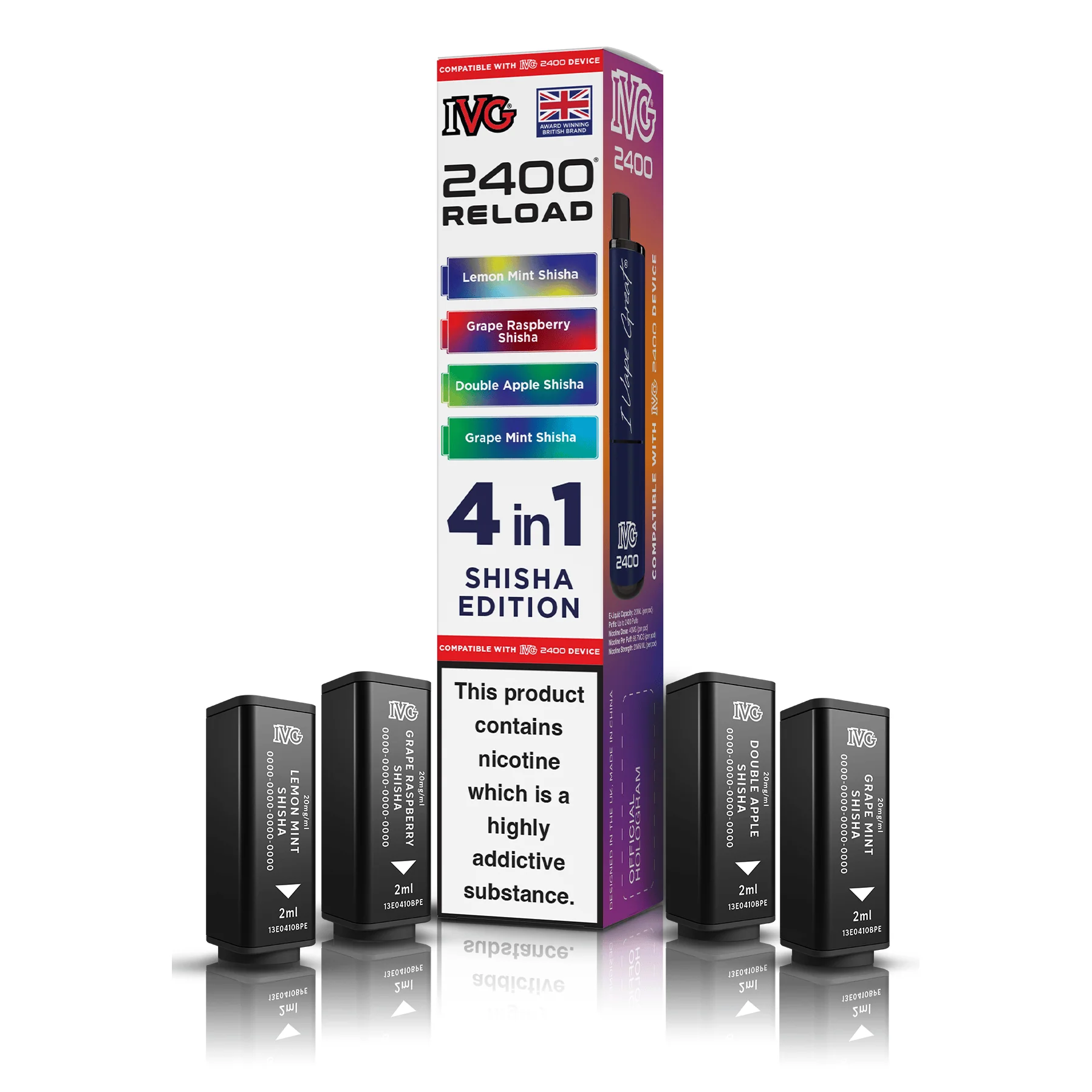 IVG 2400 4-in-1 Shisha Edition Reload Pods