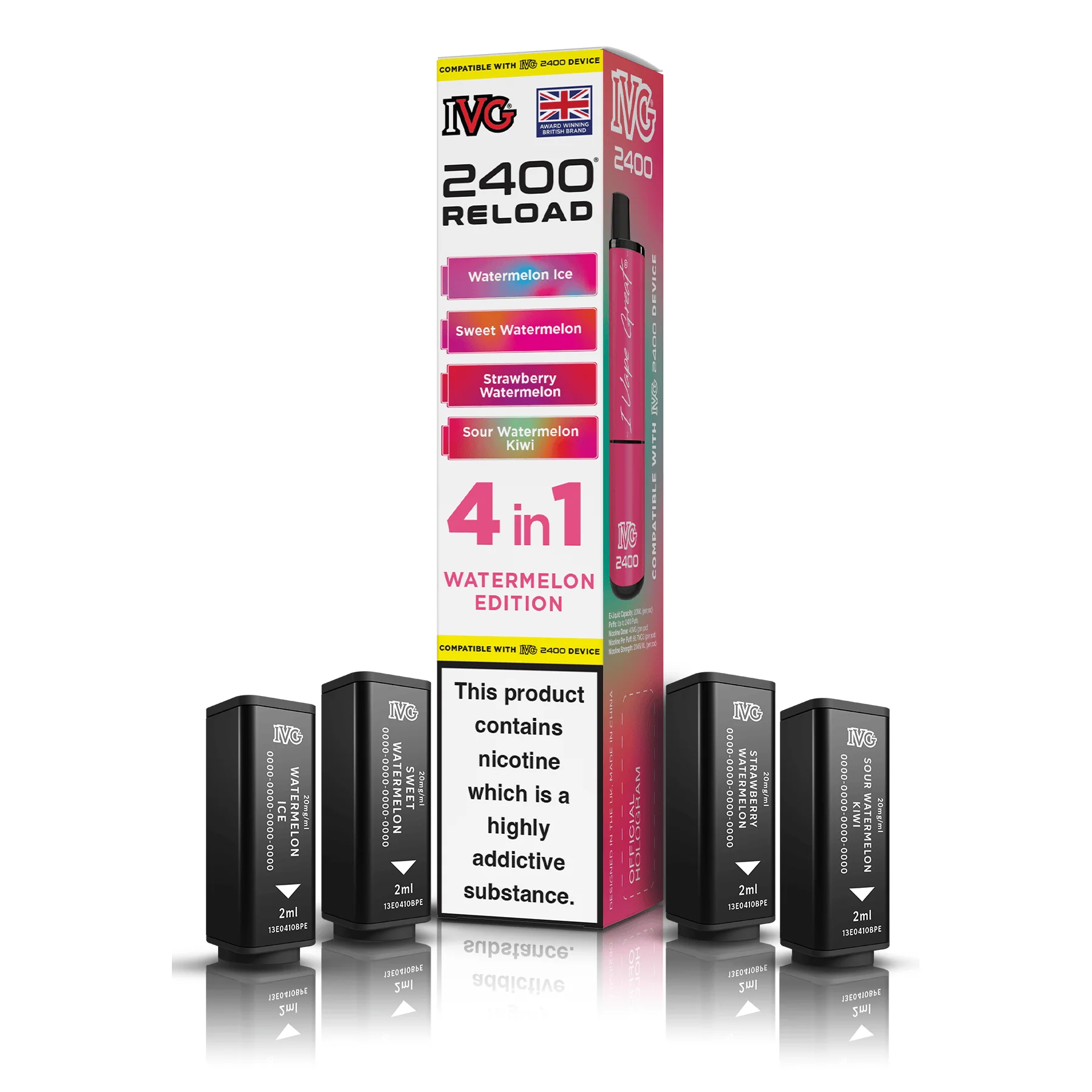 IVG 2400 4-in-1 Watermelon Edition Reload Pods